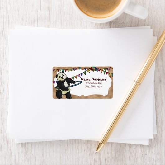 Hoola Hooping Panda, labels (Insitu)