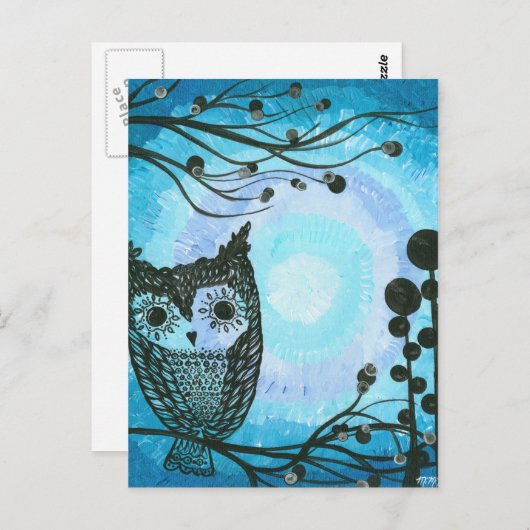 Hoolandia (c) 2013 - Contrast Owl 02 Briefkaart (Voorkant / Achterkant)