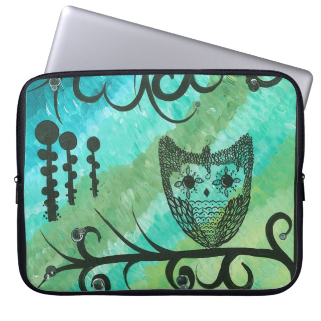 Hoolandia (c) 2013 - Owl Laptop Sleeve (Voorkant)