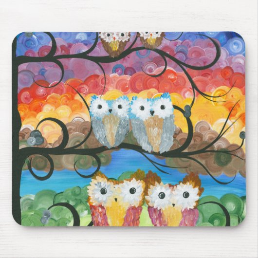 Hoolandia (c) 2013 - serie met ovale expressies muismat (Voorkant)