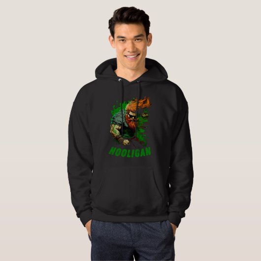 Hooligan Irish Leprechaun Hoodie (Voorkant volledig)