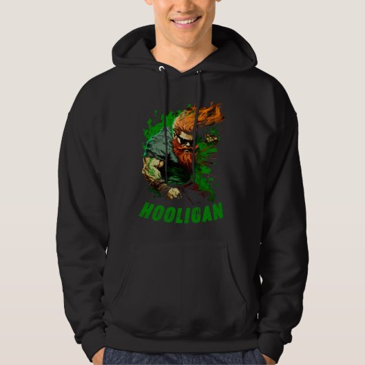 Hooligan Irish Leprechaun Hoodie (Voorkant)