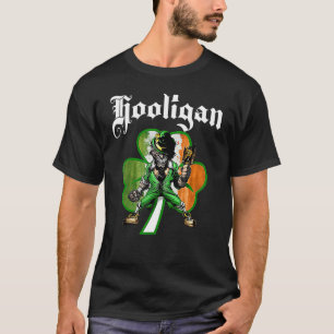Hooligan Leprechaun Shamrock St Patricks Day Irish T-shirt