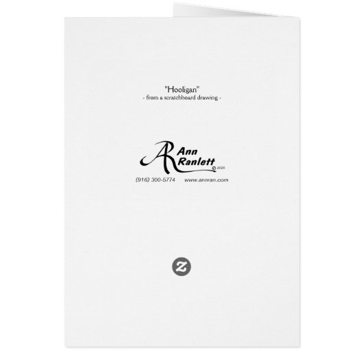 Hooligan Raccoon Kaart (Achterkant)