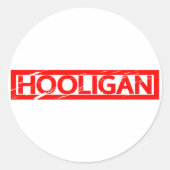Hooligan Stamp Ronde Sticker (Voorkant)