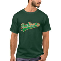 Hooligans Baseball Script Irish Shamrock Tricolor