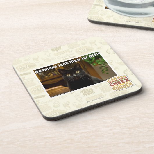 Hoomans maken daar bont af? bier onderzetter (Linkerzijde)