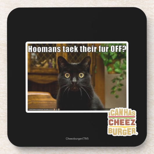 Hoomans maken daar bont af? bier onderzetter (Voorkant)