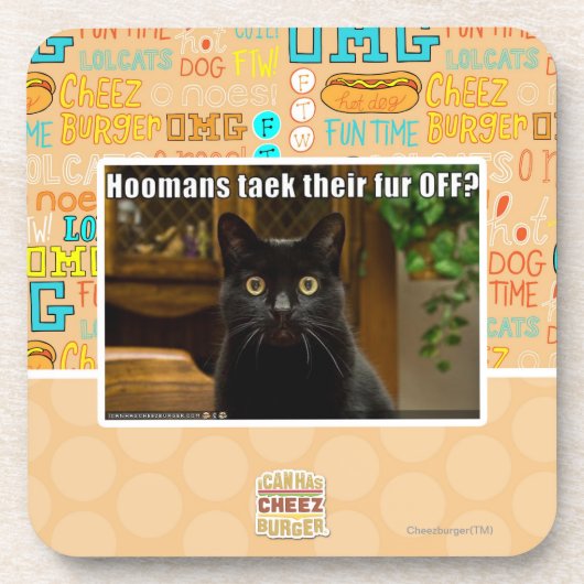 Hoomans maken daar bont af? bier onderzetter (Voorkant)