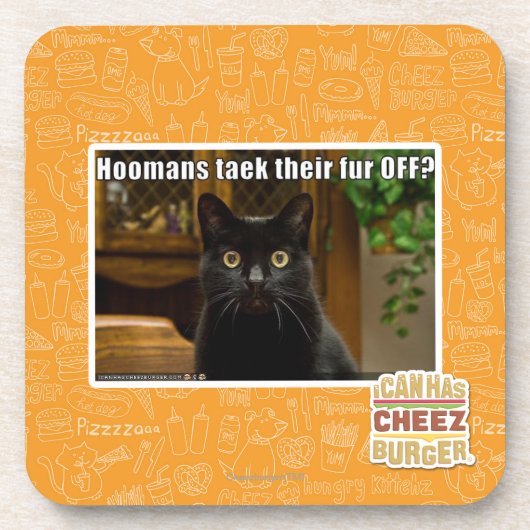 Hoomans maken daar bont af? bier onderzetter (Voorkant)