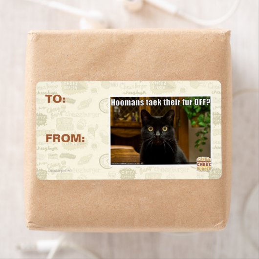 Hoomans maken daar bont af? etiket (Insitu)