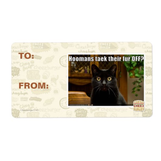 Hoomans maken daar bont af? etiket (Voorkant)