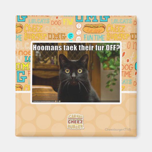 Hoomans maken daar bont af? magneet (Voorkant)