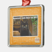 Hoomans maken daar bont af? metalen ornament (Links)