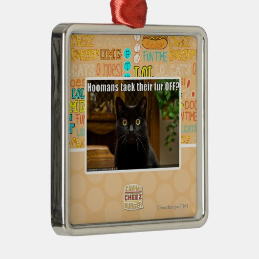 Hoomans maken daar bont af? metalen ornament (Rechts)