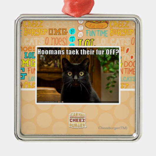 Hoomans maken daar bont af? metalen ornament (Voorkant)