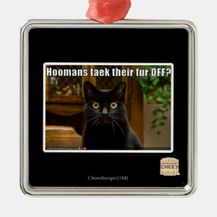 Hoomans maken daar bont af? metalen ornament