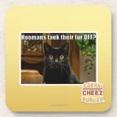 Hoomans maken daar bont af? onderzetter (Voorkant)