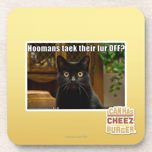 Hoomans maken daar bont af? onderzetter (Voorkant)