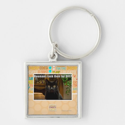 Hoomans maken daar bont af? sleutelhanger (Voorkant)