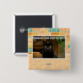 Hoomans maken daar bont af? vierkante button 5,1 cm (Voorkant /achterkant)