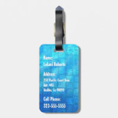 HO'OMAU Hawaiian Dolphins Primitive Collage Bagagelabel (Achterkant verticaal)