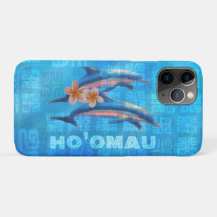 HO'OMAU Hawaiian Dolphins Primitive Collage Case-Mate iPhone Case