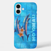 HO'OMAU Hawaiian Dolphins Primitive Collage Hoesje (Achterkant)