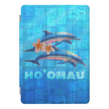 HO'OMAU Hawaiian Dolphins Primitive Collage
