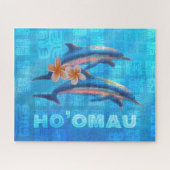 HO'OMAU Hawaiian Dolphins Primitive Collage Legpuzzel (Horizontaal)