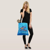 HO'OMAU Hawaiian Dolphins Primitive Collage Tote Bag (Op model)