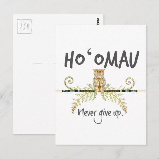 Ho'Omau Tiki Briefkaart (Voorkant / Achterkant)