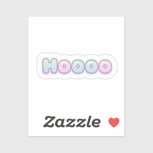 HOOOO Pastel Bubble Letter Schattige Typografie te Sticker (Vel)