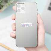 HOOOO Pastel Bubble Letter Schattige Typografie te Sticker (Telefoon)