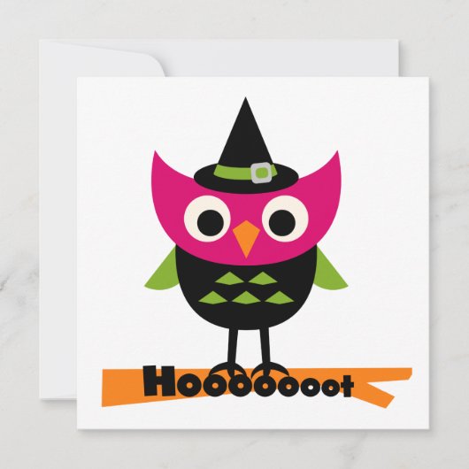 Hooot Owl Halloween T-shirts en Gifts Kaart (Voorkant)