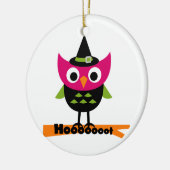 Hooot Owl Halloween T-shirts en Gifts Keramisch Ornament (Links)