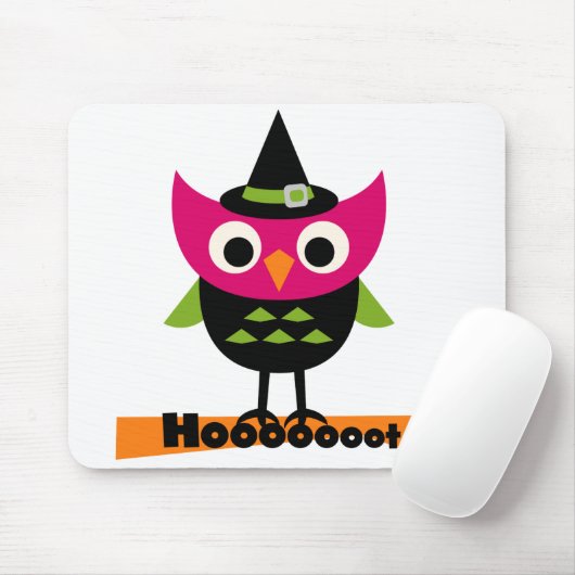 Hooot Owl Halloween T-shirts en Gifts Muismat (Met muis)
