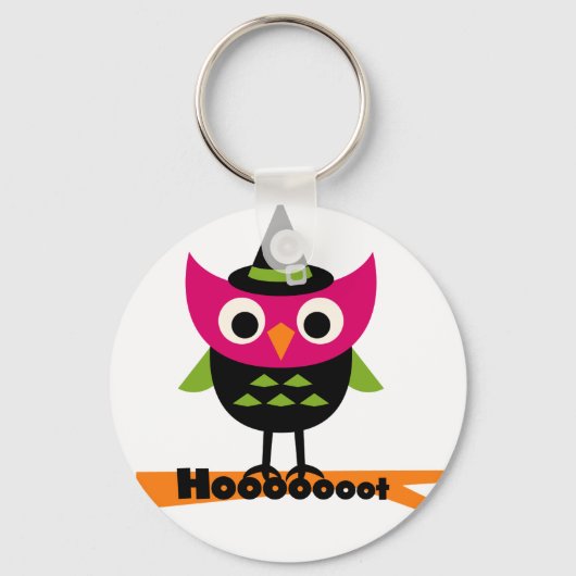 Hooot Owl Halloween T-shirts en Gifts Sleutelhanger (Voorkant)