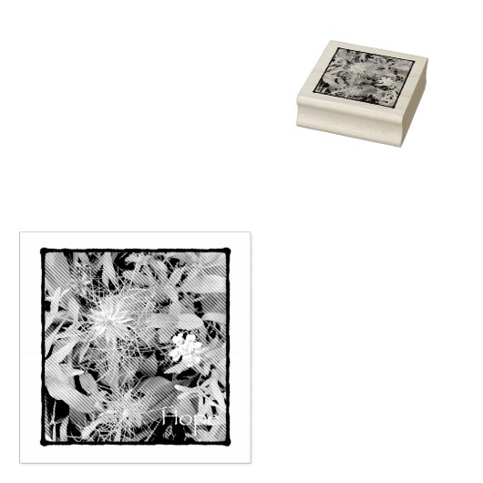 Hoop 2 x 2 rubberstempel (Gestempeld)