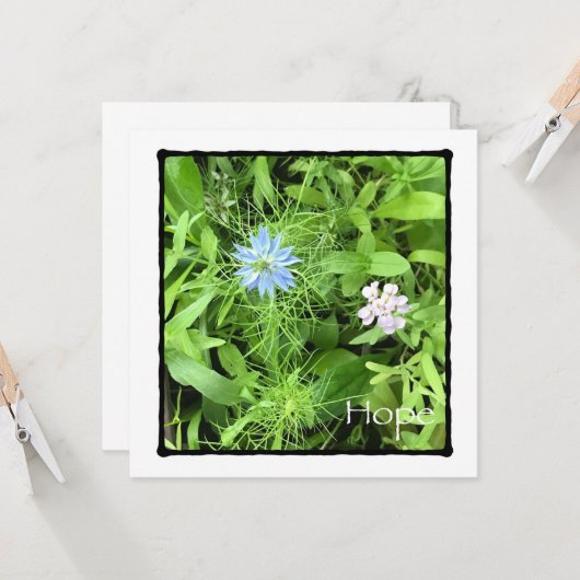 Hoop 5.25 x 5.25 Vierkant Kaart (Voorkant / Achterkant in situ)