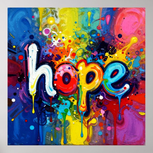 Hoop Abstract Graffiti Stijl 104 Poster (Voorkant)