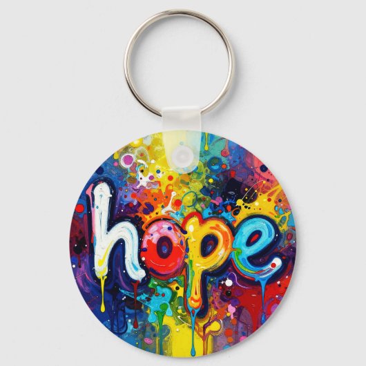 Hoop Abstract Graffiti Stijl 104 Sleutelhanger (Voorkant)