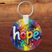 Hoop Abstract Graffiti Stijl 104 Sleutelhanger (Achterkant)