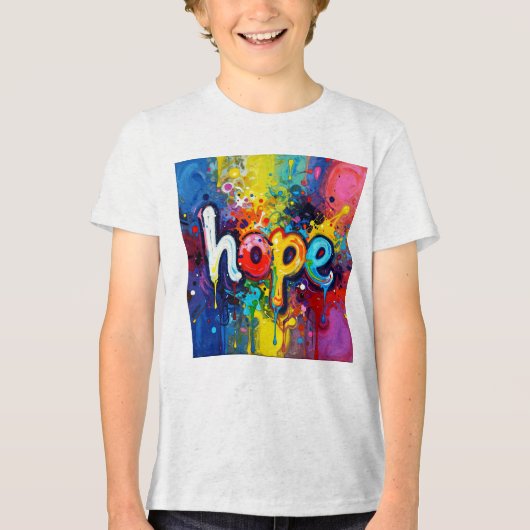 Hoop Abstract Graffiti Stijl 104 Tri-Blend Shirt (Voorkant)