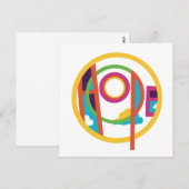 Hoop Abstract Modern Art Note Kaart Smilelines Notitiekaartje (Voorkant / Achterkant)