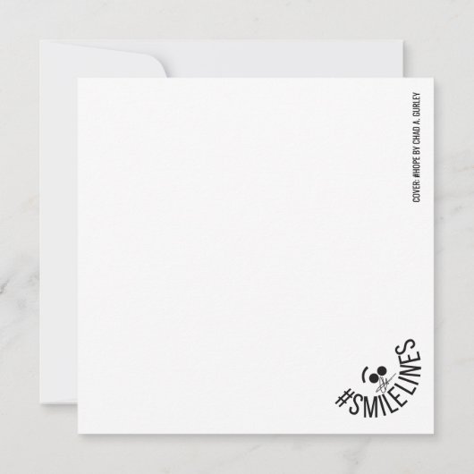 Hoop Abstract Modern Art Note Kaart Smilelines Notitiekaartje (Achterkant)