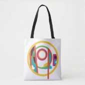 Hoop Abstracte Moderne Illustratie Canvas tas (Voorkant)
