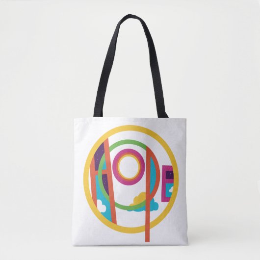 Hoop Abstracte Moderne Illustratie Canvas tas (Voorkant)