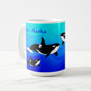 Hoop, Alaska Orcas - 15 oz. Combinatie-Mok Koffiemok