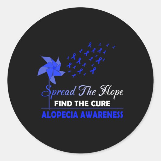 Hoop Alopecia Bewustzijn Ronde Sticker (Voorkant)
